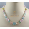 Beryll Kette mehrfarbige Beryll Kristall-Halskette 260 kts-Edelsteinketten