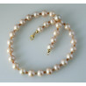Perlenkette rosa Süßwasser Zuchtperlen mit Mondstein Halskette 45,5 cm-Perlenketten