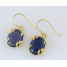 Iolith Ohrringe vergoldete Silber Ohrhänger mit blauen Iolith -Edelstein-Ohrringe