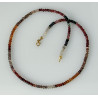 Saphir Kette - mehrfarbige Saphir Rondelle aus Afrika - 45,5 cm-Edelsteinketten