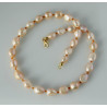 Perlenkette Süßwasser-Zuchtperlen mit Karneol 51 cm lang-Perlenketten