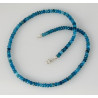 Apatit Kette facettierte Neon-Apatite in blau - 44 cm lang-Edelsteinketten