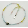 Beryll-Edelsteinkette mit Perle Edelberylle mit Keshi-Perle 47,5 cm lang-Edelsteinketten