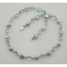 Keshi-Perlenkette mit Topas Halskette für Damen 47,5 cm-Perlenketten