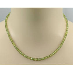 Grossularkette - hellgrüner Granat facettiert Halskette