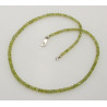 Grossularkette - hellgrüner Granat facettiert Halskette-Edelsteinketten