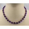 Amethystkette - Amethyst Halskette violett 45,5 cm - 165 Karat-Edelsteinketten