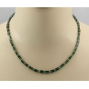 Grüne Turmalinkette - Verdelith Kristalle mit Prehnit-Edelsteinketten