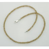 Zirkon Kette natur beige facettierte Edelsteinkette für Damen 44,5 cm-Edelsteinketten