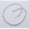 Weiße Süßwasser-Zuchtperlenkette mit Apatit-Perlenketten