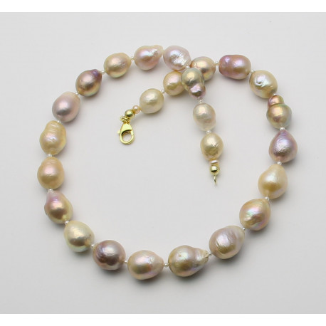 Süßwasser- Perlenkette multicolour Barock 46,5 cm-Perlenketten