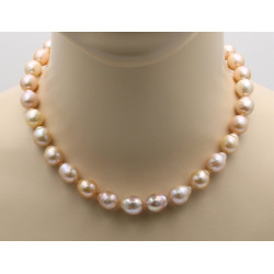 Süßwasser Perlenkettemulticolour Barock-Form 45 cm