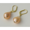 Perlen-Ohringe Süßwasser Barockform in apricot-Perlen-Ohrringe
