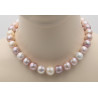 Süßwasser-Perlenkette multicolour 13-16mm rund-Perlenketten