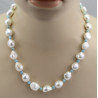Süßwasser-Perlenkette mit Larimar 53 cm-Perlenketten
