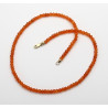Karnel Kette orange facettiert in 44,5 cm Länge-Edelsteinketten