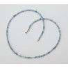 Aquamarin-Kette mit Süßwasser-Perlen 46 cm-Edelsteinketten