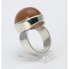 Silber-Ring mit Mondstein braun Ringgröße 58-Silberringe