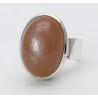Silber-Ring mit Mondstein braun Ringgröße 58-Silberringe