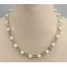 Prasiolith-Kette facettiert mit Perlen 49 cm lang-Edelsteinketten