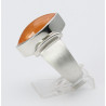 Mandarin-Granat Ring in 925er Silber Ringgröße 57-Silberringe