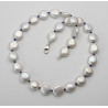 Süßwasser-Perlenkette weiß mit kleinen Lapislazuli 49,5 cm-Perlenketten