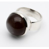 925er Silber-Ring mit Mondstein Cabochon Ringgröße 56-Silberringe