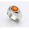 Silber-Ring 925er mit Mandarin-Granat oval Ringgröße 57-Silberringe