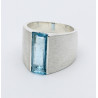 Aquamarin-Ring in 925er Silber Ringgröße 54-Silberringe