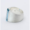 Aquamarin-Ring in 925er Silber Ringgröße 54-Silberringe