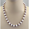 Süßwasser-Perlenkette mit Amethyst in 54 cm Länge-Perlenketten