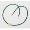 Smaragdkette mit goldenem Element 47 cm lang-Edelsteinketten