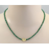 Smaragdkette mit goldenem Element 47 cm lang-Edelsteinketten
