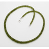 Vesuvian-Kette - grüne Idocras Rondelle 45,5 cm lang-Edelsteinketten