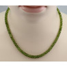 Vesuvian-Kette - grüne Idocras Rondelle 45,5 cm lang-Edelsteinketten