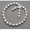 Süßwasser-Perlenkette mit Granat 48,5 cm lang-Perlenketten