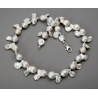 Süßwasser-Perlenkette weiße Mingperlen Fireballs in 50 cm Länge-Perlenketten
