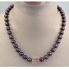 Süßwasser-Perlenkette mocca mit Rosenquarz 53 cm lang-Perlenketten