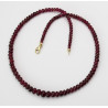 Turmalin Kette rot - Rubellite in Rondellform Halskette 46,5 cm-Edelsteinketten