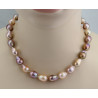 Süßwasser-Perlenkette - Mingperlen Fireballs in Naturfarben 46 cm lang-Perlenketten