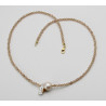 Zirkon Kette beige facettiert mit Ming-Perle 47 cm lang-Edelsteinketten