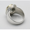 Silber-Ring mit Aquamarin oval facettiert in 585er Goldfassung Gr. 56-Silberringe