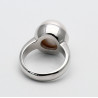 Silber-Ring mit weißer Süßwasser-Perle in vergoldeter Fassung Gr. 55-Silberringe