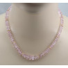 Morganit Kette - rosa Beryll Halskette in Rondellform 47 cm lang-Edelsteinketten
