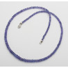 Tansanit Kette veilchenblaue Tansanit Rondelle als Halskette 49,5 cm lang-Edelsteinketten