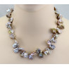 Keshi-Perlenkette, multicolour natur - Perlencollier 47 cm-Perlenketten