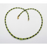 Chrysoberyll Kette mit grünem Saphir facettiert 46,5 cm-Edelsteinketten