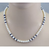 Süßwasser-Perlenkette mit Kyanit in 48 cm Länge-Perlenketten