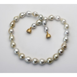 Perlenkette - Kasumigaura-Perlen mit Magnetschließe 44 cm