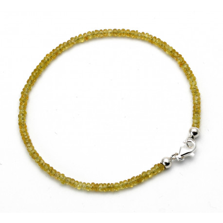 Gelbes Saphir Armband facettiert 19,5 cm lang-Edelstein-Armbänder